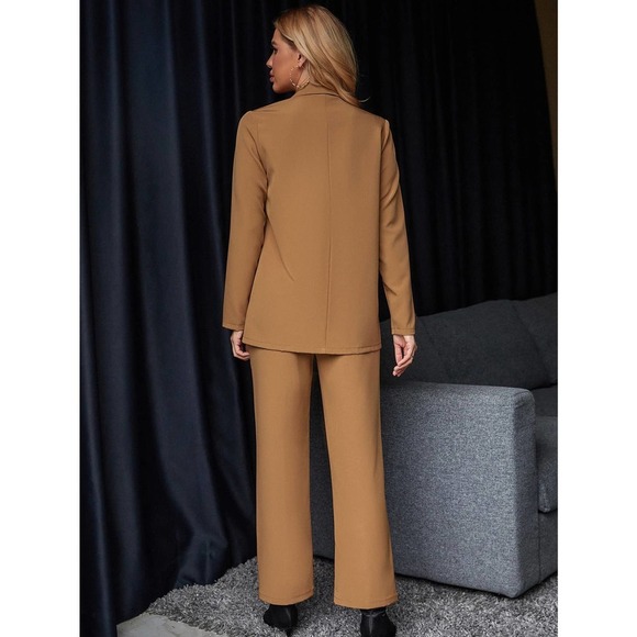 2 piece suit set: Button Front Blazer & tailored dress Pants - Picture 8 of 11